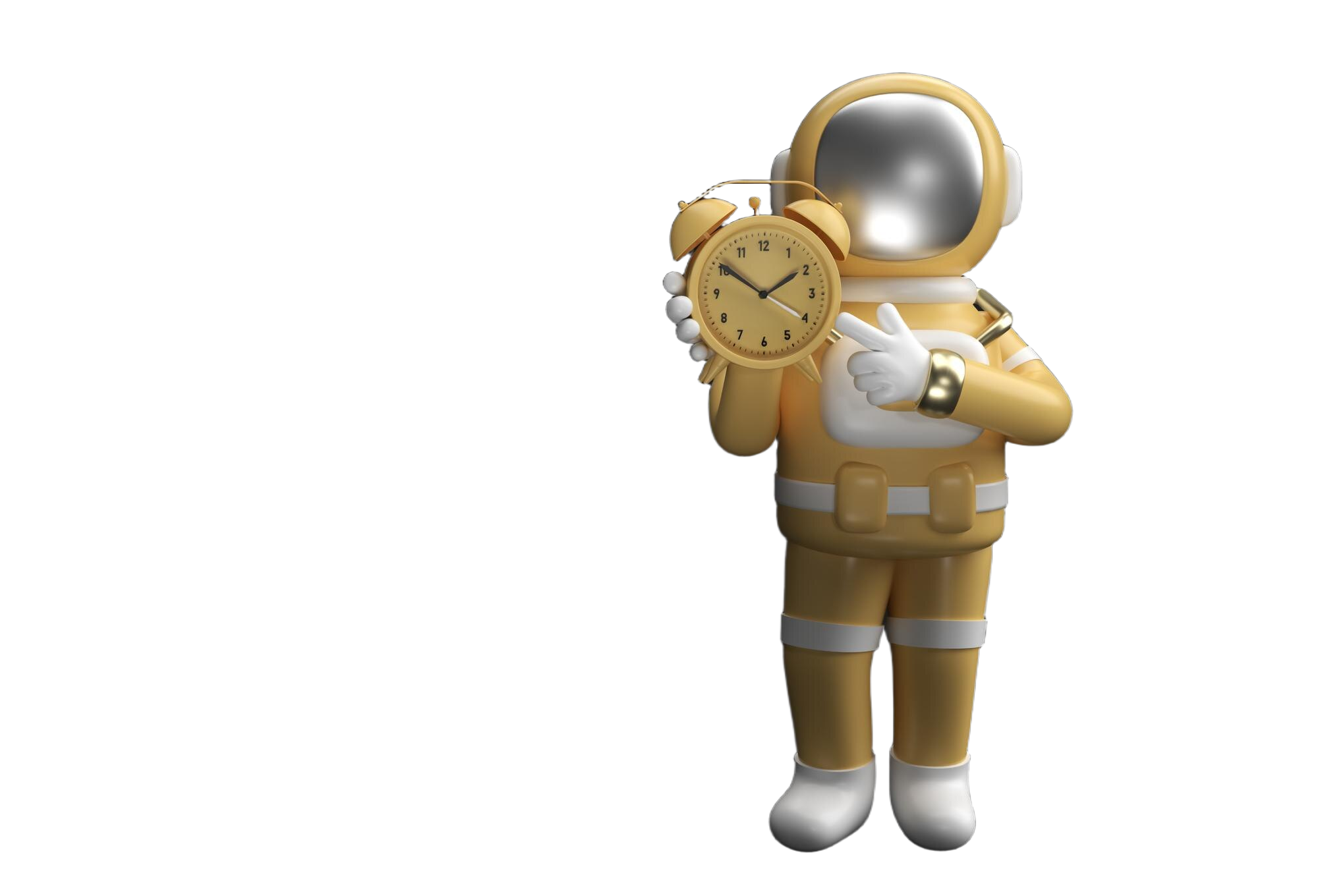 3d-render-spaceman-astronaut-with-alarm-clock-3d-illustration-design